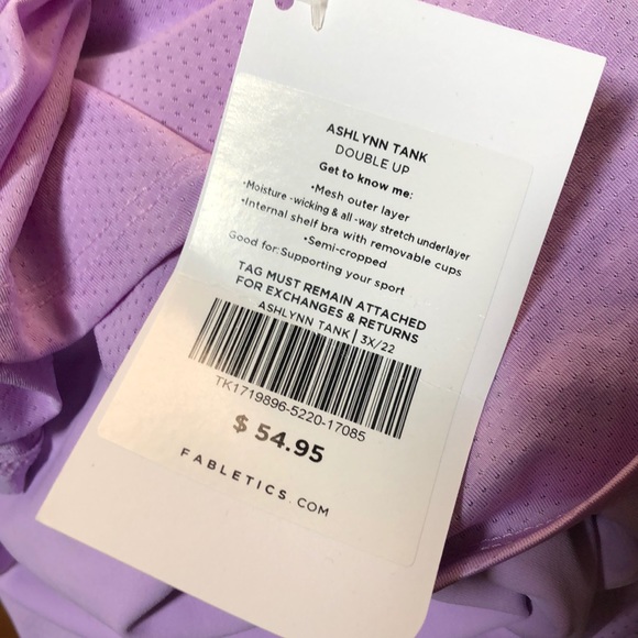 NWT Fabletics 3X Double Up Ashlynn Tank - Picture 3 of 6